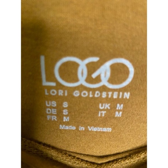 Lori Goldstein Logo Shark Bite Hem Women's Tunic Size Small Chartreuse - Picture 4 of 5